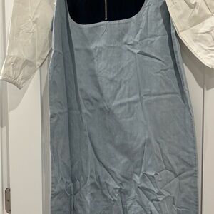 Vibe Kids Casual Dress - Blue and White